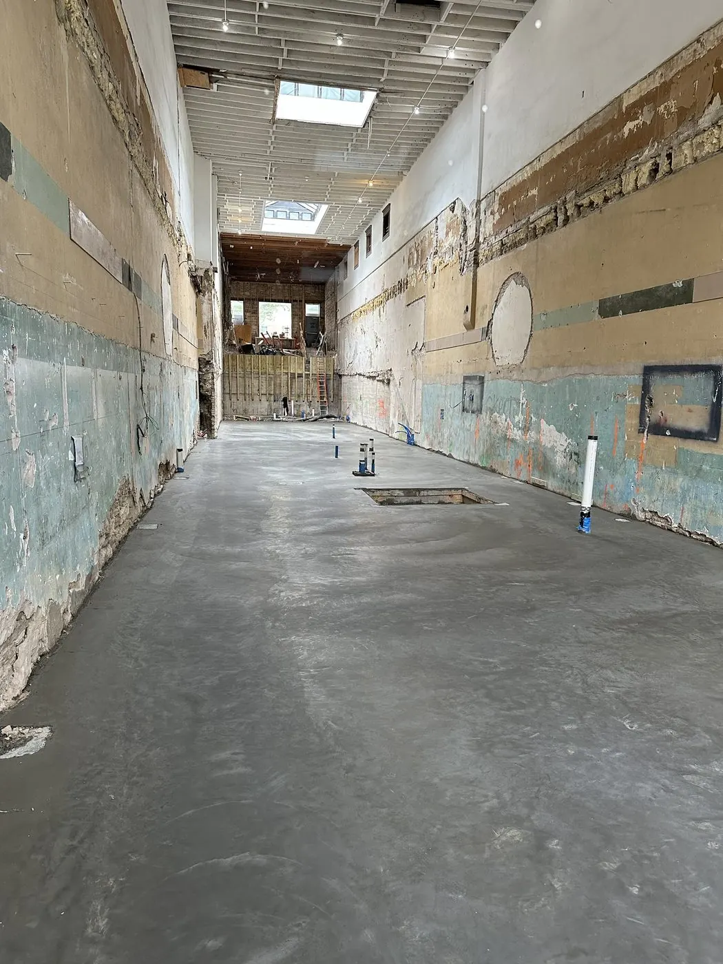 Finished interior concrete floor at the Jupiter Supper Club on Congress Avenue